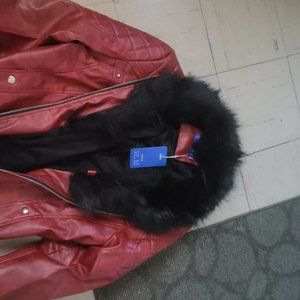 Mens brand new retro faux leather jacket